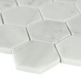 thumbnail image 4 of Carrara White Hexagon 11.75 in. x 12 in. x 8mm Honed Marble Mesh-Mounted Mosaic Tile (9.8 sq. ft. / case), 4 of 5