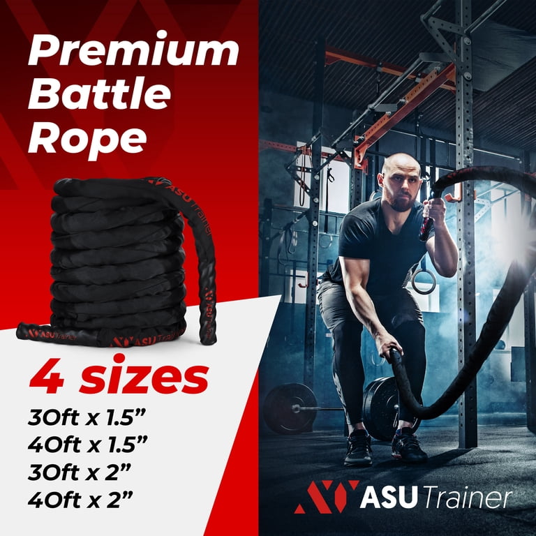 Weighted Rope Battle Rope Weighted Battle Rope For Home Gym - Poly Dacron Rope With Heat-Shrink ...