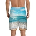 thumbnail image 4 of Lsque Sunny Ocean Waves Mens Sleep Pajama Shorts,Short Pajama Pants, Cotton Ultra-Soft Knit-Small, 4 of 9