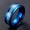 blue silver, variant on Mens Black Dragon Ring Carbon Fiber Inlay Titanium Steel Band Domineering Statement Jewelry Durable Stylish Gear