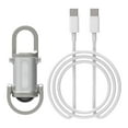 thumbnail image 2 of Linterna LED con llavero, linterna de bolsillo, ligera, impermeable, recargable por USB, fácil de colgar para ciclismo, reparaciones en el hogar, Plata, 2 of 8
