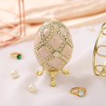 thumbnail image 4 of Caja de Joyas QIFU Huevo Fabergé Rosa Esmalte, 4 of 6