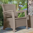 thumbnail image 3 of Suncast BMCC1800DT Chaise Club Design en Osier avec Rangement Elements, Taupe Foncée, 3 of 5