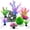 A (8-piece set), variant on 8 Pack Artificial Fish Tank Decor Set, Fake Plants Rock Cave Hideout Ornaments for Betta Goldfish Aquarium Fish Bowl Decoration