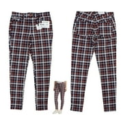 William Rast Women's High Rise Plaid Skinny Jeans Red Size 28