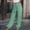 Mint Green, variant on Jacenvly women's pants Bundle Foot Long Elastic Waisted Pocket Plain Trousers for Women Casual Solid Pants with Comfortable Tie Feet Pants