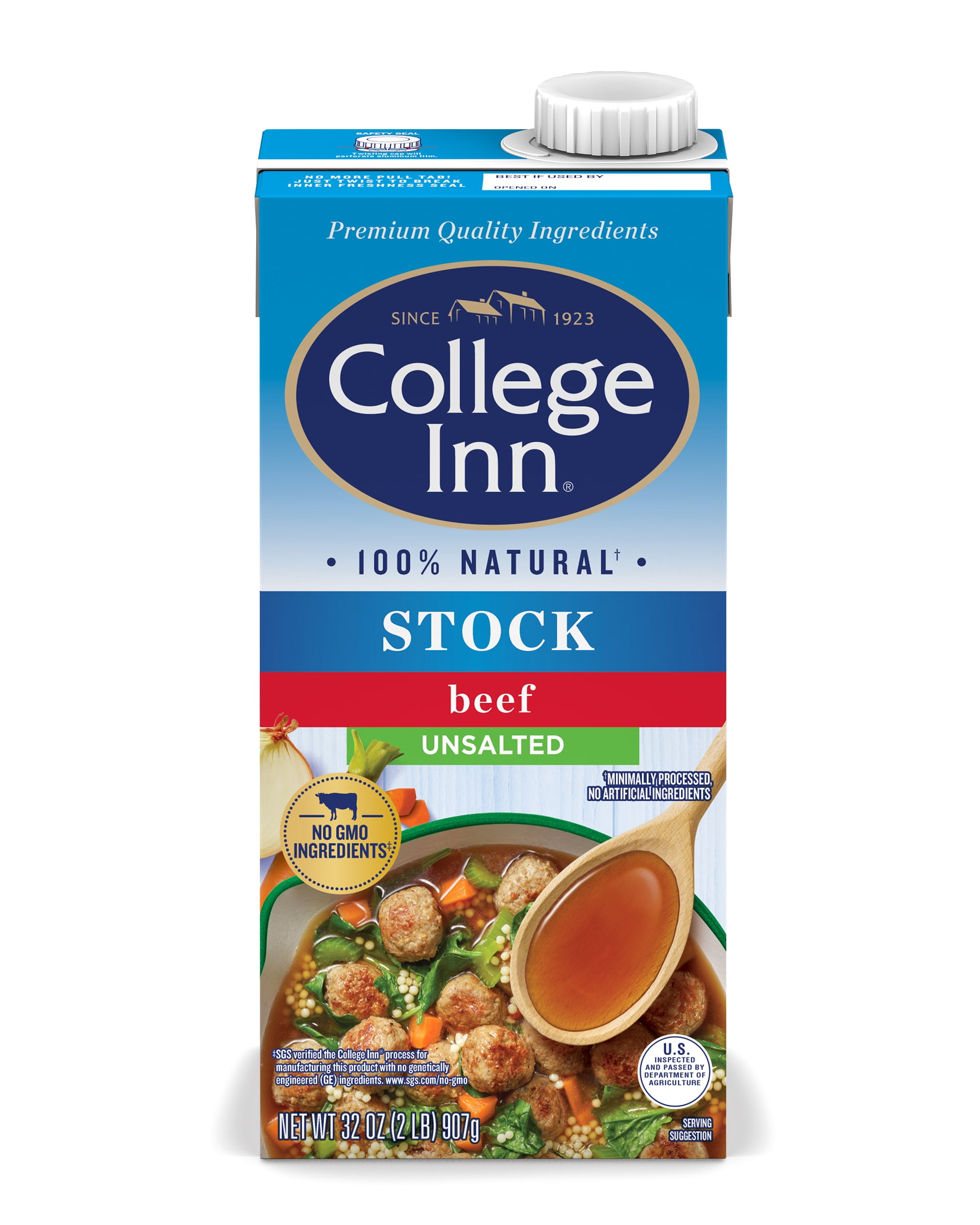 College Inn Unsalted Beef Stock, 32 oz Carton