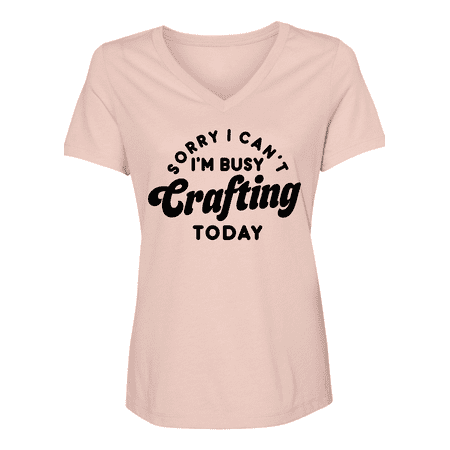 Crafting Shirt  Crafting Lover Shirt  Crafter Shirt  V-Neck Women T-Shirt