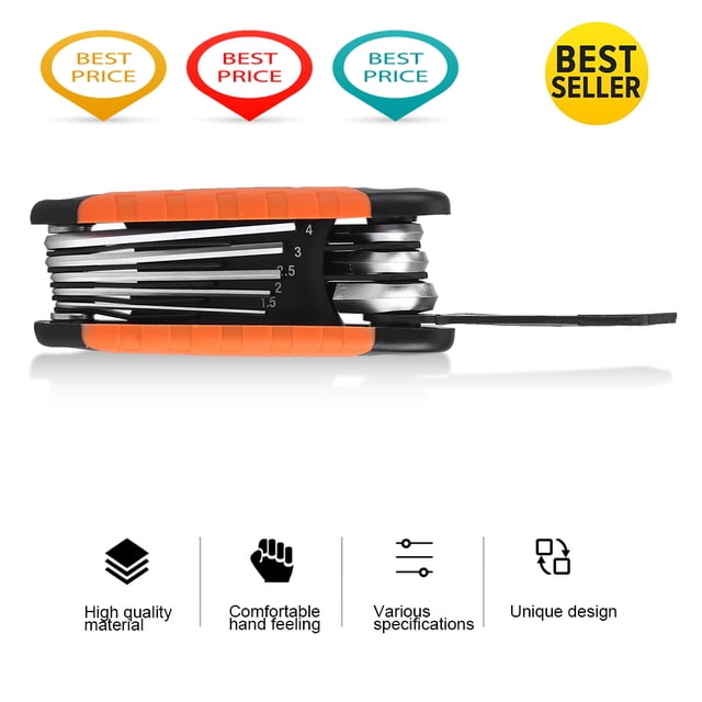 Folding Wrenches Sets, Stainless Steel Hex Key Set Portable Driver Tool Kit Small Allen Wrench Set for Basic Home Repair and General Applications