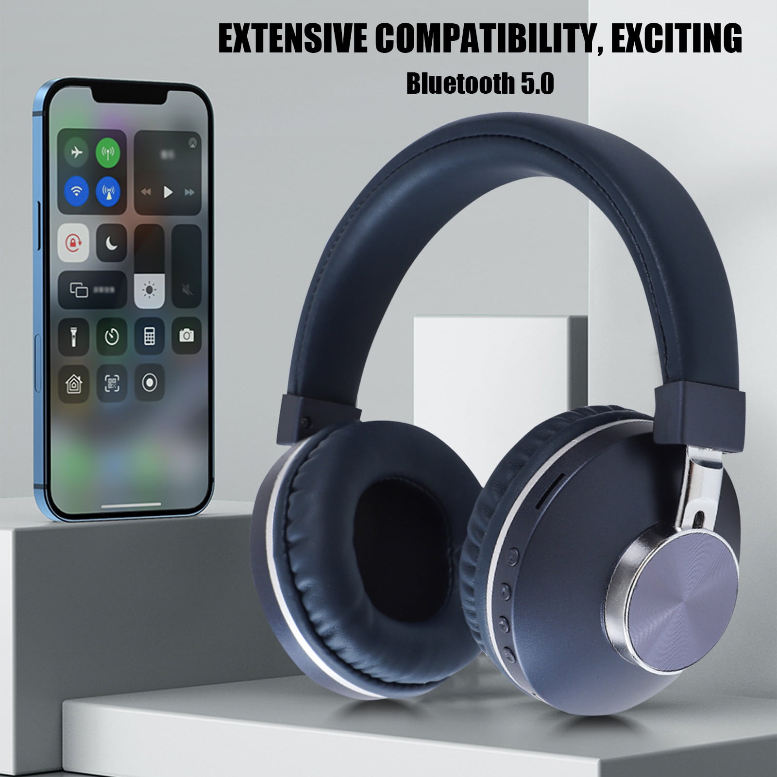 Wireless Bluetooth Headphones Over Ear 68H Playtime HiFi Stereo Headset with Microphone and 3EQ Modes Foldable Bluetooth V5.3 Headphones for Travel Smartphone Computer Laptop,Pink
