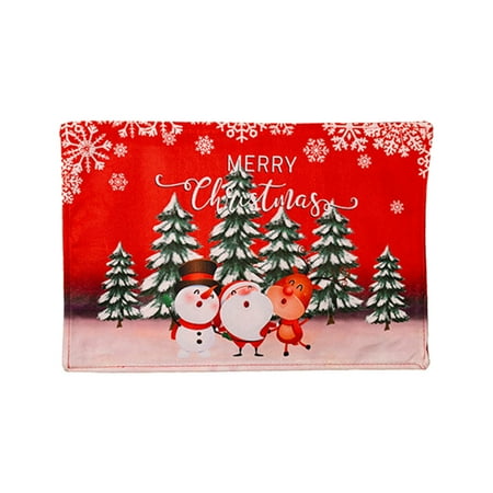 

Jungdeepe outside Dinner Table Set Outdoor Table Setting for 2 Placement Mats for Dining Table for Christmas 4x4 Wooden Squares with Cork round Table Dining Mats Christmas Decorated Placemats Festive
