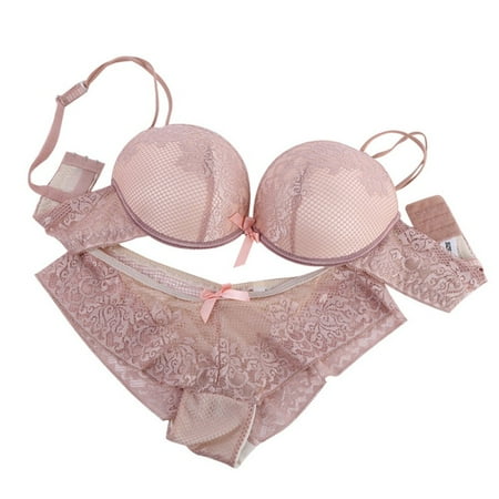 

Ardorlove Women Lace Sexy Push Up Bra and Panty Set Cotton Embroidery Underwear Lingerie Sets