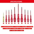 thumbnail image 2 of PENGGONG Insulated Screwdriver Set 1000V Insulated Electrician Screwdriver with 4 Phillips Screwdrivers and 5 Slotted Screwdrivers Non-Slip Handle All-in-One Premium Professional Screwdriver, 2 of 7