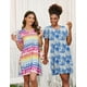 thumbnail image 4 of Camisas de noche Marvmys Summer para mujer, paquete de 2, manga corta y cuello en V, 4 of 8