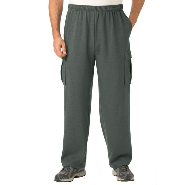 Kingsize - Kingsize Men's Big & Tall Fleece Cargo Sweatpants - Walmart ...