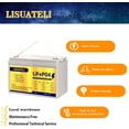 LISUATELI 12V 100Ah Lifepo4 Lithium Batteries Up to 3000-7000 Deep Cycles for Golf Cart Solar RV Camper Marine Battery