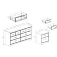 thumbnail image 4 of South Shore Versa 6-Drawer Dresser and Nightstand Set for Adult, in Gray Maple, 4 of 8