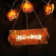 thumbnail image 3 of Halloween Door Sign With LED Lights,Hanging House Number Door Wall Decor - Welcome Sign 12.2x1x4.5 Inch, 3 of 5
