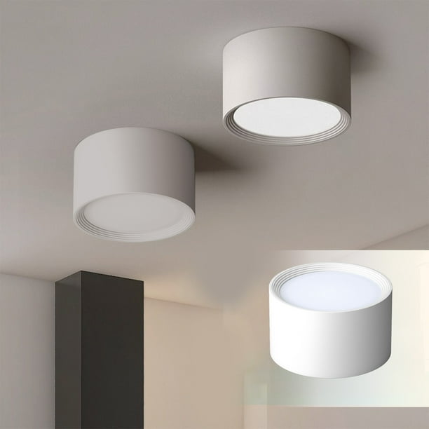 Downlight 1PC, Iluminación empotrada en techo 4.72x4.72x2.76in, Carcasa de aleación de aluminio, Luz blanca superbrillante, Iluminación moderna para el hogar de bajo consumo (Blanco)