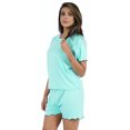 thumbnail image 4 of Inkmeso 2 Pcs Sleepwear Sets For Women Short Sleeve T Shirt & Shorts Loungewear, 4 of 7