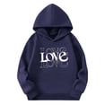 thumbnail image 4 of BaoFuBaoMei Lightweight Hoodies for Boys Girls Valentines Graphic Long Cuffed Sleeve Sweatshirt Tops Fleece Lined Loose Hooded Fall Outfits for School Party Classroom Celebration, 4 of 5