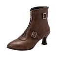 thumbnail image 1 of PEASKJP Womens Booties Chunky Platform Classic Ankle Booties Ladies Chelsea Boots, Brown 39, 1 of 4