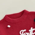 thumbnail image 4 of Miaouyo 0-18 Months Infant Baby Gilrs Boys Christmas Sweaters Long Sleeve Holly Leaf Letter Embroidery Knit Pullovers Jumper Tops, 4 of 7