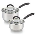 thumbnail image 1 of Cook N Home Steel Stainless Saucepan, 1-QT and 2-QT, 1 of 4