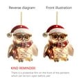 thumbnail image 5 of Christmas Owl Ornaments - Cute Hanging Owl with Glasses Pendant for Xmas Tree Decorations, Holiday Home Indoor Outdoor Party Decor and New Year Celebration, 5 of 7
