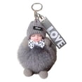 thumbnail image 2 of Llavero de peluche con colgante de mochila, regalo de cumpleaños, decorativo, creativo, lindo y adorable. Gris, 2 of 9