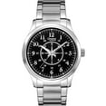 thumbnail image 2 of Caravelle 43A108 Men's Black Dial Stainless Steel Bracelet Compass Watch, 2 of 2