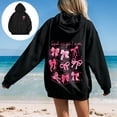 thumbnail image 4 of Multiple Bow Scripture Print Hoodie Women's Oversized Drawstring Pullover Sweatshirt for Fall Winter Casual Outfits, 4 of 9