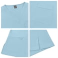 thumbnail image 7 of Hearthz Medical Scrubs Top and Pants Stretch V-Neck Top & Straight Leg Pants Scrub Set for Men, 7 of 7