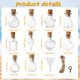 thumbnail image 1 of OurWarm 10pcs Small Glass Bottles Jars with Cork Stopper Transparent Wishing Gifts Bottle Lucky Drifting Empty Tiny Jars Decor, 1 of 3