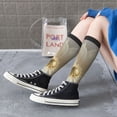 thumbnail image 5 of KLL Elegant Ivory Flower Print Cool Socks Men's Women's Crew Socks Funny Crazy Novelty Stockings, 5 of 6