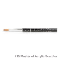 Beyond Master of Acrylic Sculptor 100% Kolinsky Bristle Nail Sculpting Brush #10 Black Aluminum Handle