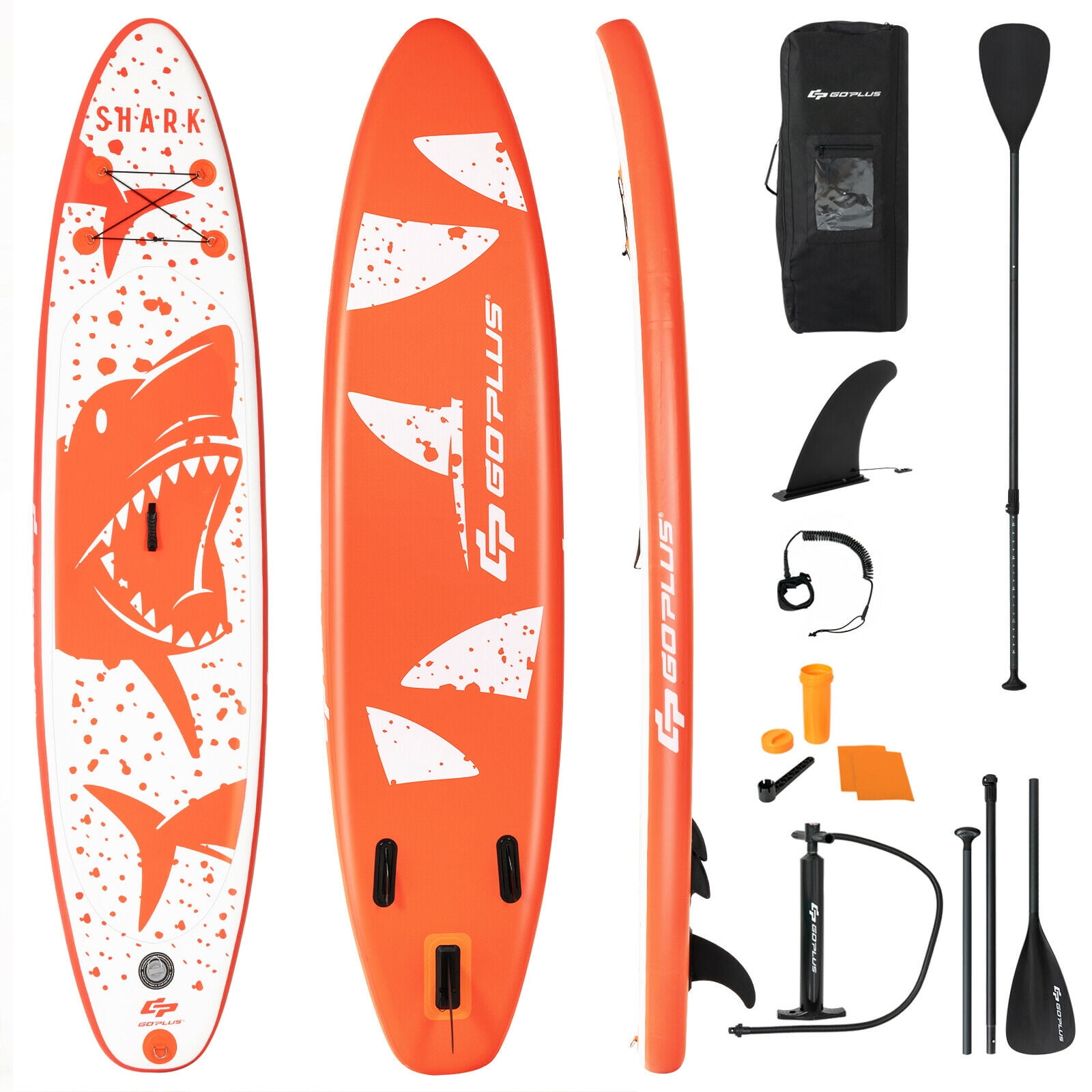 Goplus 11ft Inflatable Stand Up Paddle Board W/ Backpack Aluminum Paddle  Pump