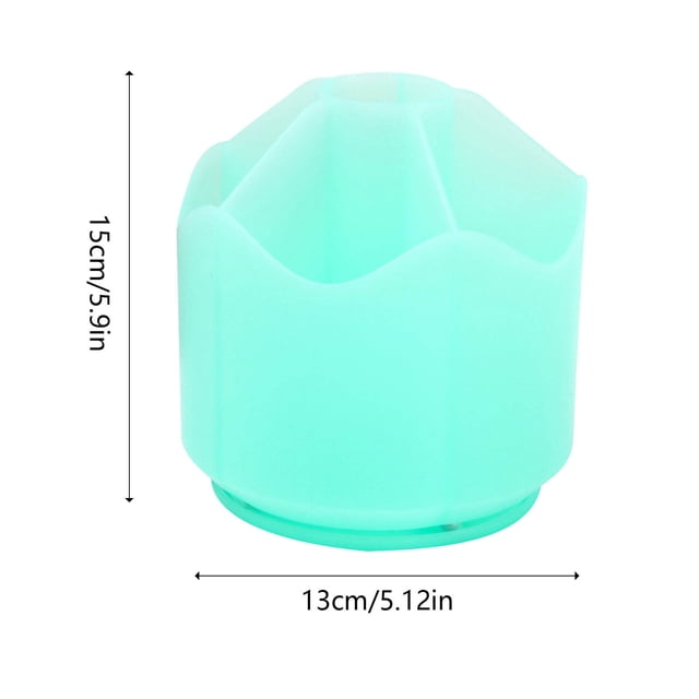 Table with Storage,Pencils for School Pencil Case on Rotating Table - 6 Compartment Pencil Case for School Office, Cosmetic Storage School Pencil Case,Cosmetic Storage Box