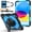 Black+Blue, variant on REQO Compatible with iPad 12th (A19) 2026/11th (A16) 2025 11inch Tablet Case,Military Grade Heavy Duty Shockproof Protective Silicone Cover W Shoulder Strap+360° Rotating Stand
