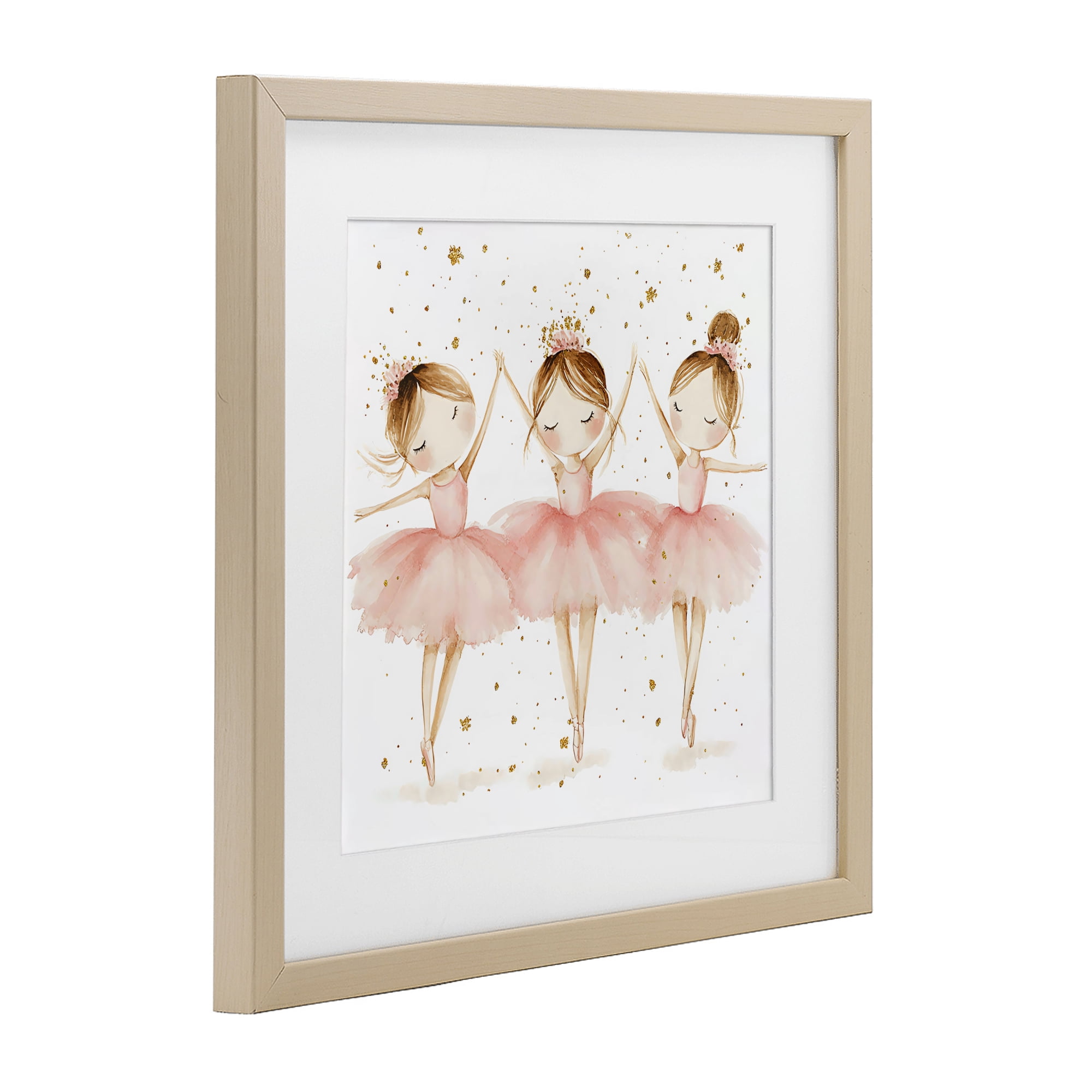 Stupell Industries Trio Of Ballerinas Birch Framed Print Under Glass, design by Creative Studio