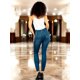 thumbnail image 3 of Pack de 2 Leggins Mujer Unitalla Mezclilla Faja Alta Estilo Pantalón Mezclilla Jegging Tiro Alto, Mallon licra Cómodos Elásticos, 3 of 5