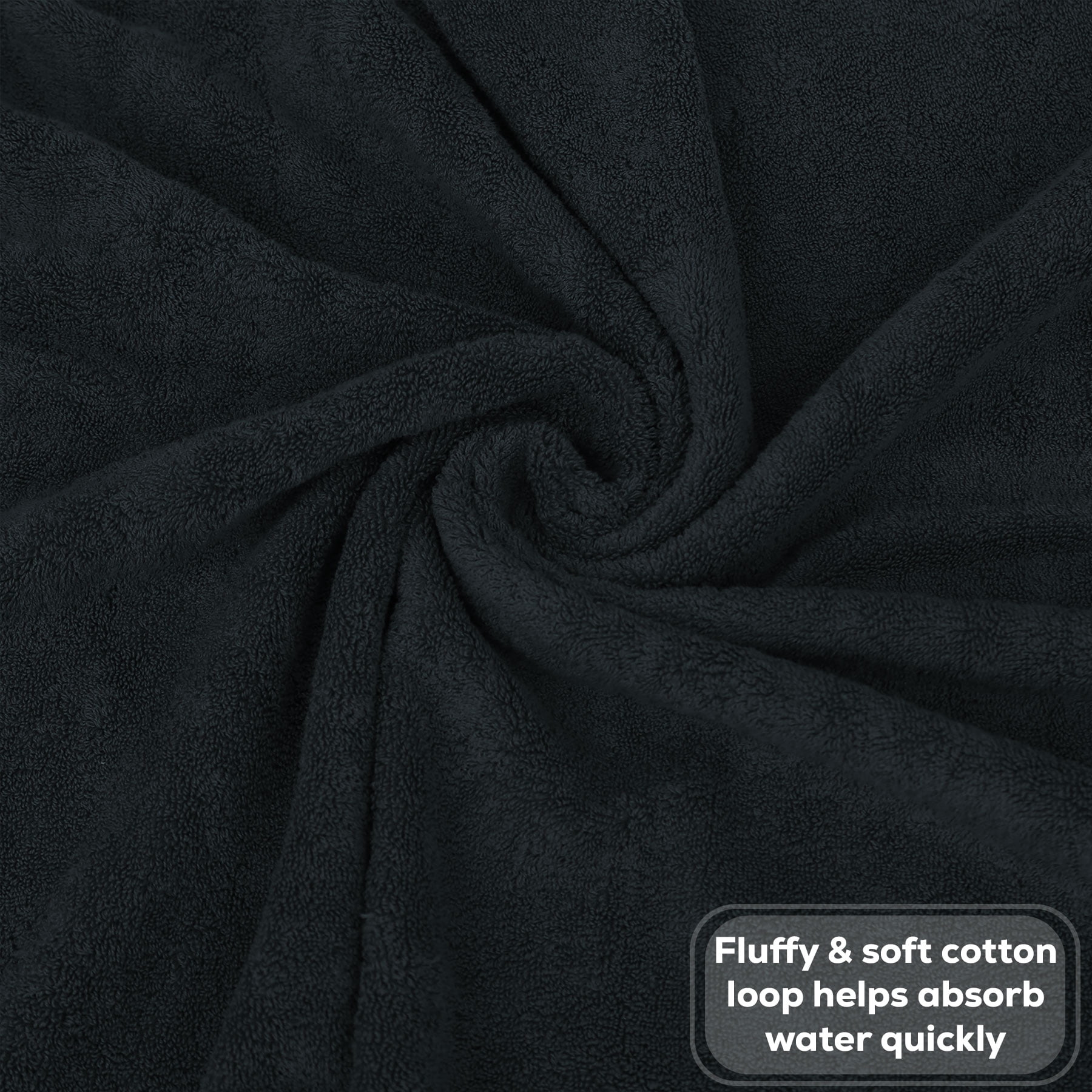 Gold Textiles Premium Grey Hand Towels 4 Packs 16x30 inches for Bathroom 100% Ring Spun Cotton Towel