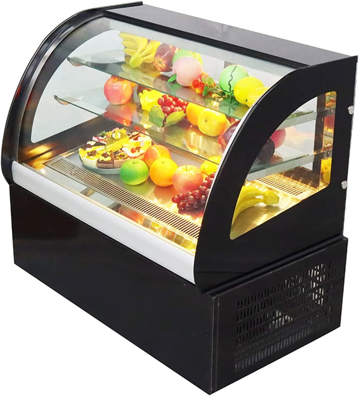 INTSUPERMAI 36" Commercial Refrigerators Refrigerated Cake Showcase Bakery Cooling Display Cabinet 220V