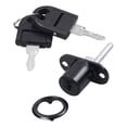 thumbnail image 3 of Push Plunger Lock Cylinder Head Portable Triple Drawer Lock Cabinet Plunger Lock 19mm Black, 3 of 9