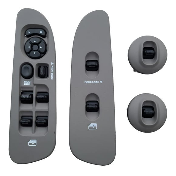 SWITCHDOCTOR Fully Assembled Window Switch, Tan Bezel, & Lock Set for 2002-2008 Dodge Ram 1500 2500 3500 (68171680AA, 56049805AB, 56049805AA, 56045334AE) (Quad Cab) (Khaki/Taupe/Tan)