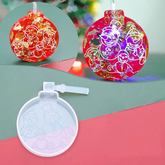 Molde de silicona colgante DIY, etiquetas colgantes de árbol de Navidad, molde de resina epoxi, artesanía de resina, fabricación de joyas, decoración del hogar