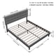 thumbnail image 4 of Queen Size Upholstered Platform Bed Linen Bed Frame with Lights Square Stitched Adjustable Headboard Strong Bed Slats System My Lux Decor Round, 4 of 9