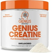Creatine Lean Muscle Gain Powder Supplement - Post Workout Recovery Support with Beta Alanine, Unflavored, Genius Creatine by the Genius Brand