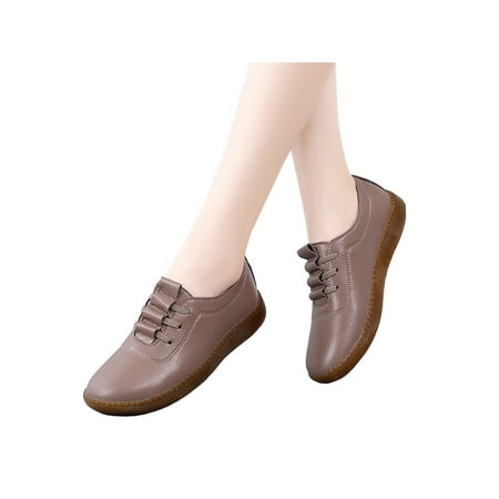 

Woobling Womens Loafers Comfort Sneakers Plush Lined Flats Outdoor Casual Shoes Slip-Resistant Walking Shoe Slip On Lightweight Coffee 7.5
