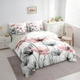 thumbnail image 2 of Feelyou Watercolor Floral Twin Bedding Sets 7-Piece, Simple Ink Flower Bedding Comforter Set, Chic Fashion Sheet Sets, Microfiber Room Decor, 2 of 7
